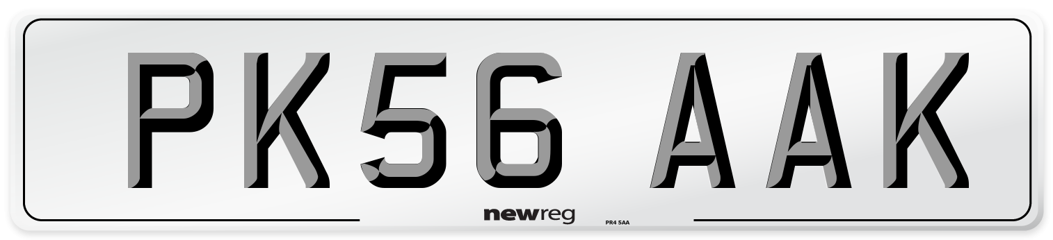 PK56 AAK Number Plate from New Reg